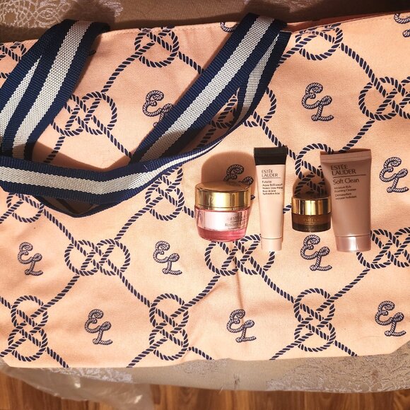 Estee Lauder Handbags - Estee Lauder Beauty Bundle - Tote Bag with Four Travel Size Products - NIP